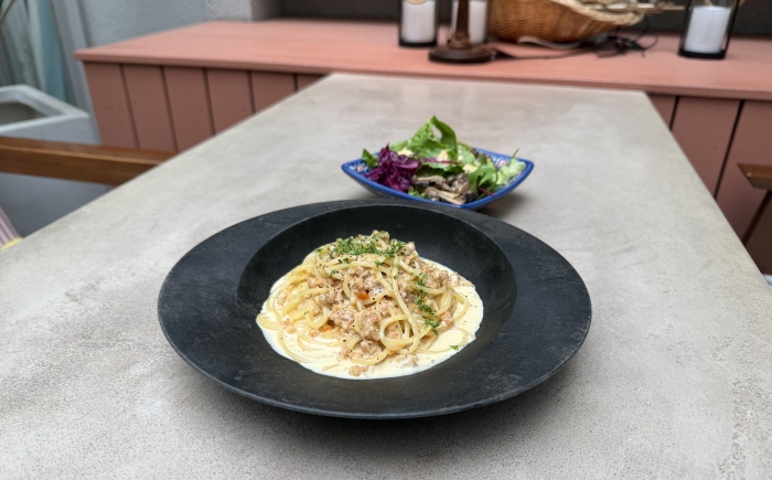 今週のパスタ<wbr>魚介の<wbr>クリーム<wbr>ボロネーゼ