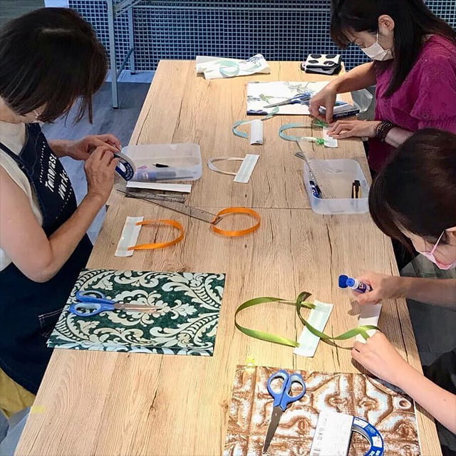 友安製作所カフェ 阿倍野店 壁紙ワークショップ